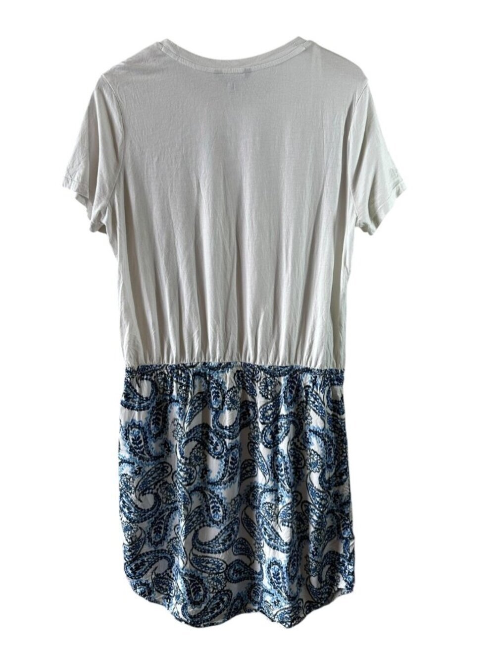 Lauren Ralph Lauren Blue Paisley Tee Dress Size 1X Cotton Blend Casual - Picture 4 of 6